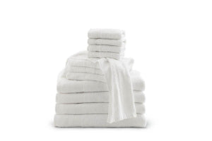 Bath Towel Terry Cloth White - 20 x 40, 5Lb, 1 Dozen