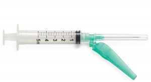 Medline Medline Safety Syringes with Needle - 5 mL Syringe with 20G x