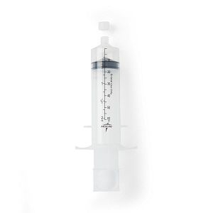 Medline ENFit Feeding Syringe with IV Pole Bag, Flat-Top, Resalable, Over-the-Counter, 60 mL - Case of 30 -ENFIT70660