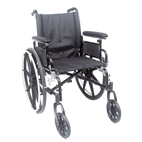 Drive Medical Viper Plus GT Wheelchair Wheelchair, Adj. Hgt. Desk Arms, Swingaway Footrests, 18"W Seat - 711523/NA/SF