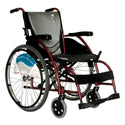 Karman Ultra-Lightweight Series 105 Ergonomic Wheelchair Wheelchair, 18"Wx17"D Seat, Red Rose - 712388