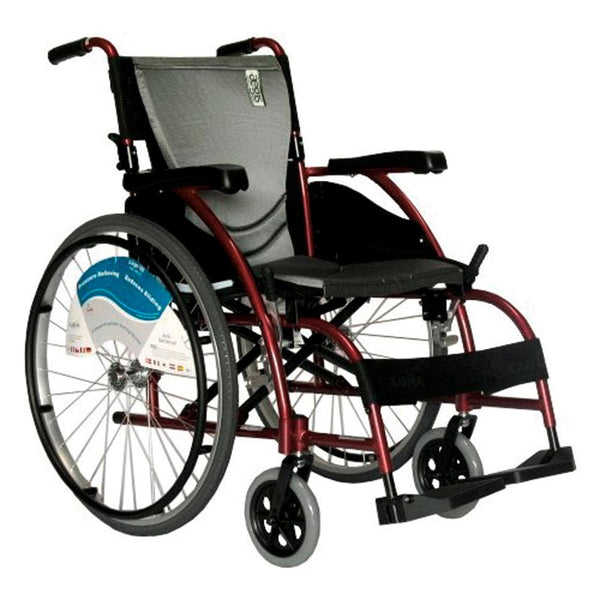 Karman Ultra-Lightweight Series 105 Ergonomic Wheelchair Wheelchair, 18"Wx17"D Seat, Silver Pearl - 712389