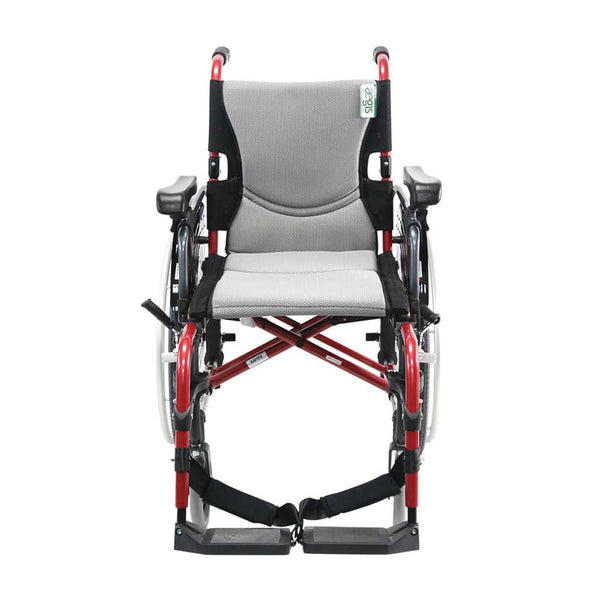 Alimed Karman Ultra Lightweight Manual Wheelchair Ultra Lightweight Manual Wheelchair, Silver, 18" x 17" - 712409