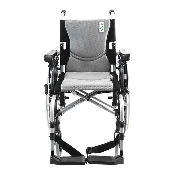 Alimed Karman Ultra Lightweight Manual Wheelchair Ultra Lightweight Manual Wheelchair, Silver, 16" x 17" - 712407