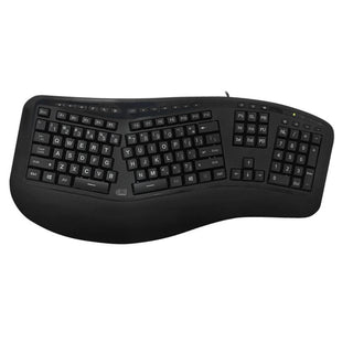 Adesso Tru-Form Media 1500 Wireless Ergonomic Keyboard and Laser Mouse 2.4 GHz Wireless Ergo Keyboard and Laser Mouse - 713451