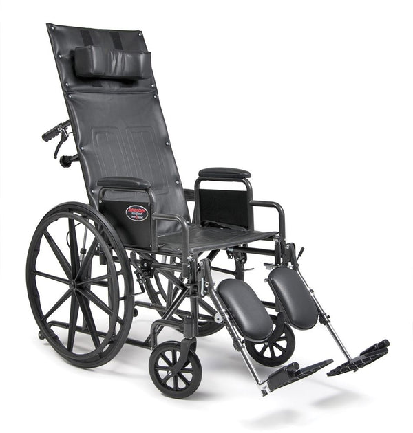 Everest & Jennings Advantage Recliner Traveler Advantage Recliner Wheelchair, 16" x 17", Swing Away Elev. Leg Rests - 74260