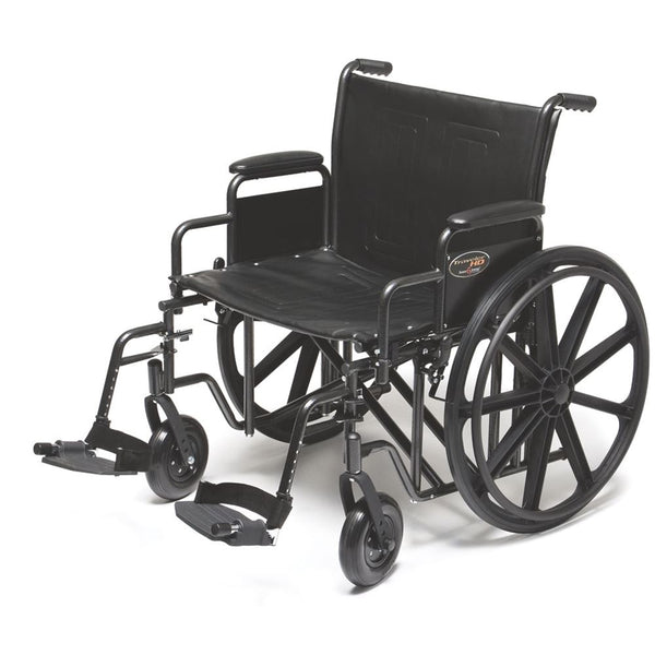 Everest & Jennings Traveler HD Wheelchairs Traveler HD Wheelchair, 24"W x 18"D, w/Swing Away Elev. Leg Rests - 74758