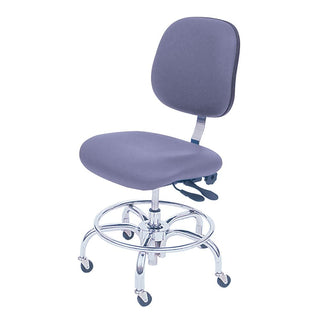 Deluxe BioFit Chair for Desk Chrome Base Chair, 17"-22" Hgt, Vinyl, Grey - 7954/VINGRY/NA