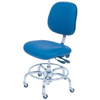 Deluxe BioFit Chair for Bench Chrome Base, Bench, 23"-28" Hgt, Nylon, Blue - 7955/NYLBLU/NA