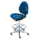 BodyBilt Cleanroom and ESD Task Chairs Cleanroom/ESD Chair, High-Back, Blue - 79947/BLUE/NA