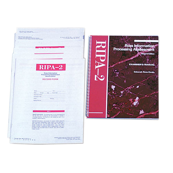 Alimed Ross Information Processing Assessment (RIPA-2), 2nd Ed. Record Forms, 25/pk - 83083