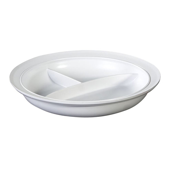 AliMed 3-Compartment Divided Plates 3-Compartment Divided Plate, White - 83187