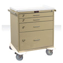 Harloff Classic Line 4-Drawer Workstation Cart, Key Lock Classic 4-Drawer Workstation Cart, Key Lock, Beige - 926410/BEIGE/NA