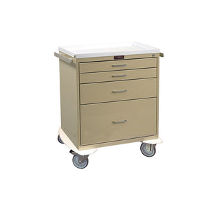 Harloff Classic Line 4-Drawer Workstation Cart, Key Lock Classic 4-Drawer Workstation Cart, Key Lock, Beige - 926410/BEIGE/NA