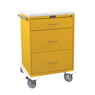 Harloff Classic Line 3-Drawer Isolation/Infection Control Cart Classic 3- Drawer Infection Control Cart, Push-Button Lock, Light Grey - 926480/LGREY/NA