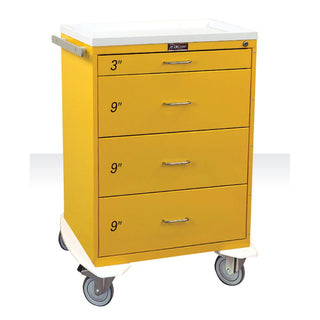 Harloff Classic Line 4-Drawer Isolation/Infection Control Cart Classic 4-Drawer Infection Control Cart, Yellow - 926482/YEL/NA