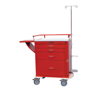 Harloff Classic Line 4-Drawer Emergency Cart w/Accessory Pkg. Classic 4-Drawer ER Cart w/Accessory Pkg., Red - 926503/RED/NA