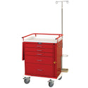 Harloff Classic Line 5-Drawer Emergency Cart w/Accessory Pkg. Classic 5-Drawer ER Cart w/Accessory Pkg., Red - 926504/RED/NA