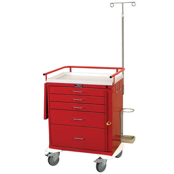 Harloff Classic Line 5-Drawer Emergency Cart w/Accessory Pkg. Classic 5-Drawer ER Cart w/Accessory Pkg., Red - 926504/RED/NA