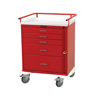 Harloff Classic Line 5-Drawer Emergency Cart Classic 5-Drawer Emergency Cart, Burgundy - 926506/BURG/NA