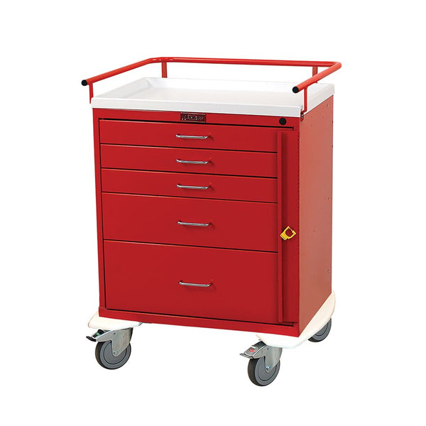 Harloff Classic Line 5-Drawer Emergency Cart Classic 5-Drawer Emergency Cart, Red - 926506/RED/NA