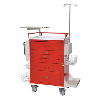 Harloff Classic Line 6-Drawer SuperStat Emergency Cart Classic 6-Drawer SuperStat ER Cart, Yellow - 926508/YEL/NA