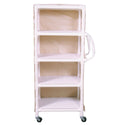 Narrow MRI Cart, 4 Shelves Narrow MRI Cart, 4 Shelves, Mesh Fabric, Mauve - 935479/MAUVE/MESH