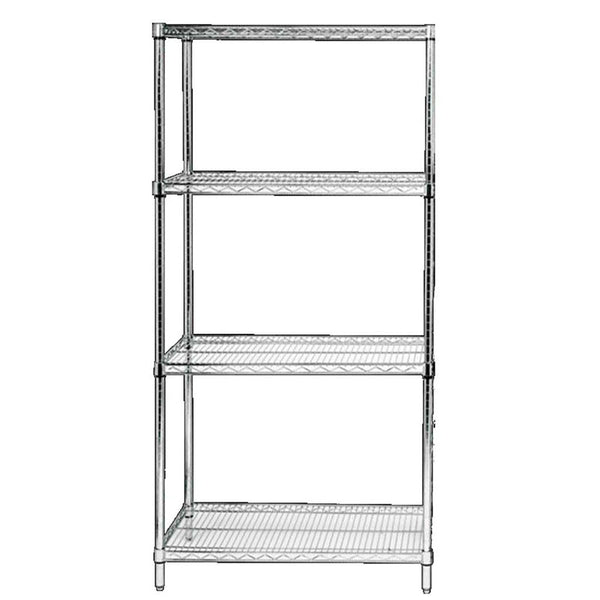 Quantum Chrome Wire Starter Shelving Unit Chrome Wire Starter Shelving Unit, 63x18x48 - 936890