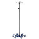 Blickman Low Center of Gravity IV Stands IV Stand, Chrome, 6-Hook - 937876