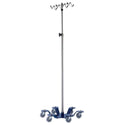 Blickman Low Center of Gravity IV Stands IV Stand, Chrome, 6-Hook - 937876