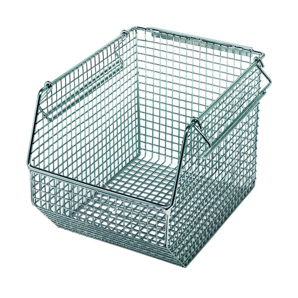 Quantum Chrome Wire Louvered Panels and Mesh Stack and Hang Bins Mesh Stack/Hang Bin, 4-1/4"W x 3"H x 5-1/4"D, cs/20 - 938004