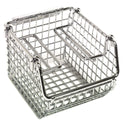 Quantum Chrome Wire Louvered Panels and Mesh Stack and Hang Bins Mesh Stack/Hang Bin, 4-1/4"W x 3"H x 5-1/4"D, cs/20 - 938004