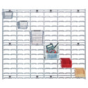 Quantum Chrome Wire Louvered Panels and Mesh Stack and Hang Bins Wire Louvered Panel, 48"W x 30"H - 938027