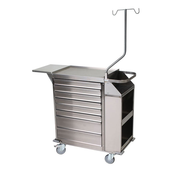 Harloff 8-Drawer Cast Cart w/o Top Storage 8-Drawer Cast Cart, No Top Storage, Electronic Lock, Mauve - 938714/MAU/NA