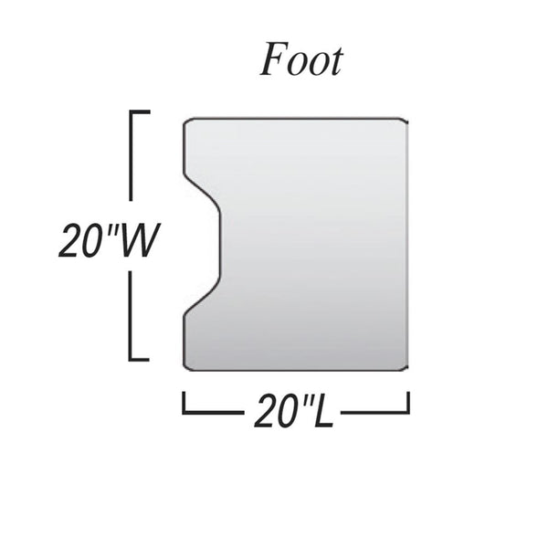 AliGel Surface Overlays Foot Section of - 95-363 w/Cutout - 95-366