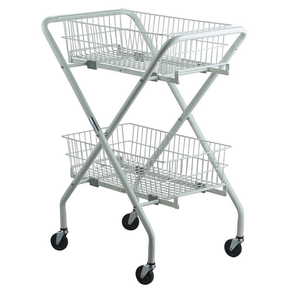 Multipurpose Brewer Folding Wire Basket Utility Cart 6" Wire Basket - 95-735