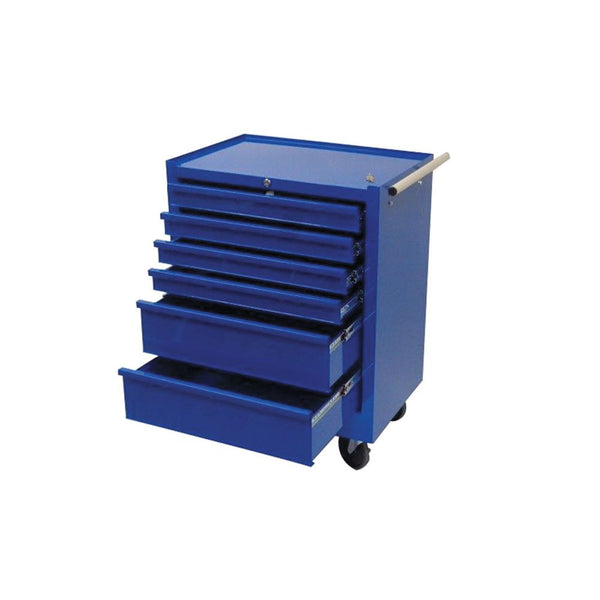 AliMed 6-Drawer Economy Treatment Cart with Push Handle Economy Treatment Cart, 6-Drawer with Push Handle, Blue - 960633