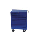 AliMed 6-Drawer Economy Treatment Cart with Push Handle Economy Treatment Cart, 6-Drawer with Push Handle, Blue - 960633