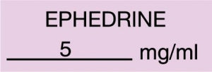 Medline Anesthesia Syringe Labels - Ephedrine Lavender 5 mg / mL Tape - AT25C