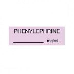 Medline Anesthesia Syringe Labels - Phenylephrine Lavender mg / mL Tape - AT268