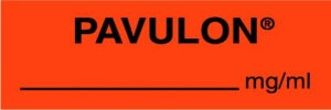 Medline Anesthesia Syringe Labels - Pavulon Fluorescent Red mg / mL Tape - AT48