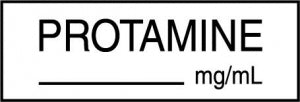 Medline Anesthesia Syringe Labels - Protamine White mg / mL Tape - AT51