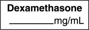 Medline Anesthesia Syringe Labels - Dexamethasone White mg / mL Tape - AT548