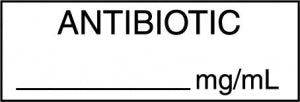 Medline Anesthesia Syringe Labels - Antibiotic White mg / mL Tape - AT840