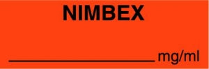 Medline Anesthesia Syringe Labels - Nimbex Fluorescent Red mg / mL Tape - AT937R