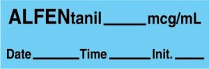 Medline Anesthesia Syringe Labels - Alfentanil Blue mcg / mL Tape - ATX252C