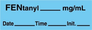 Medline Anesthesia Syringe Labels - Fentanyl Blue mg / mL Tape - ATX28