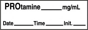 Medline Anesthesia Syringe Labels - Protamine White mg / mL Tape - ATX51