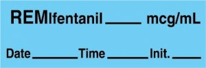 Medline Anesthesia Syringe Labels - Remifentanil Blue mcg / mL Tape - ATX952B