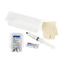 Medline Foley Catheter Insertion Trays - Foley Insertion with 30 mL Syringe, BZK and Vinyl Gloves in Peel Lid Tray - DYNC1814